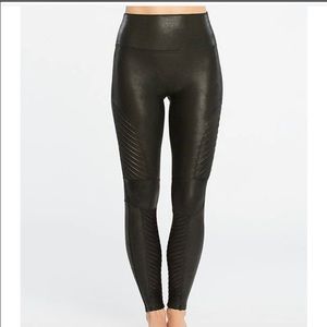 Spanx Faux-leather Moto leggings
